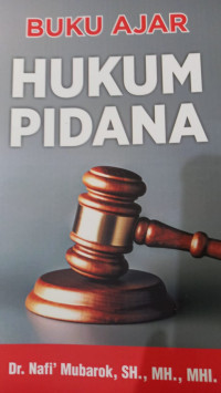 Buku Ajar Hukum Pidana